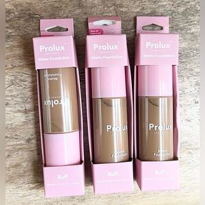 Set of 3 Prolux Cosmetics Matte
Foundation BUFF - 1.35fl oz. New in Box